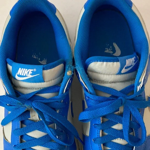 Nike Dunk low retro Vibrant Blue and Gray Detroit Lions colors men 10.5 sneakers - Picture 7 of 8